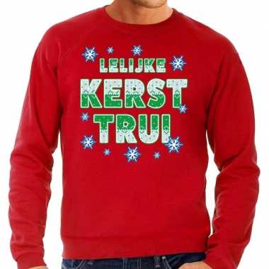 Goedkope rode foute kersttrui / sweater lelijke kerst trui voor heren