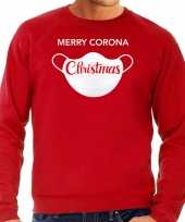 Goedkope grote maten merry corona christmas foute kersttrui outfit rood voor heren